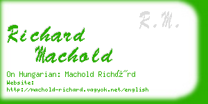 richard machold business card